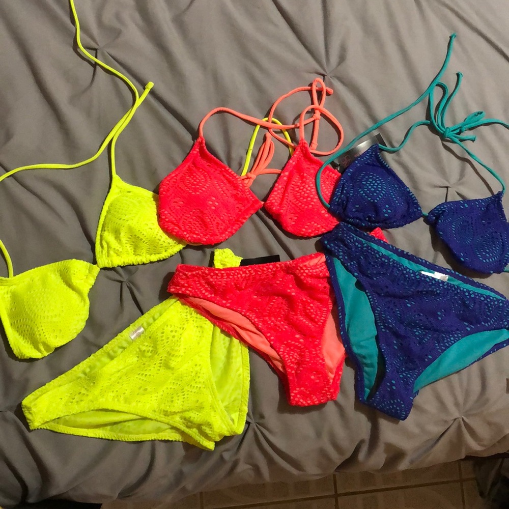 3 NEW NEON BIKINIS